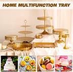Cake Stand Set-8 Pcs Gold Cake Stand -Dessert Table Display Set-Cake Stands for Dessert Table-Table Decoration Display Tower Plate for Baby Shower, Wedding, Birthday Party, Chrismas Celebration - Image 7