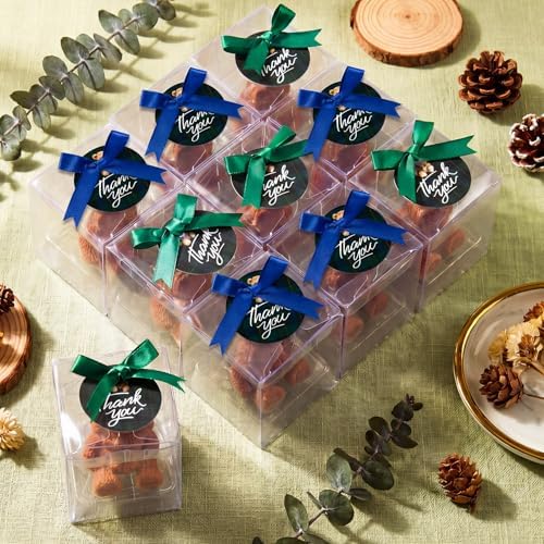 MTLEE 24 Set Tartan Plaid Teddy Bear Candle Favors for Guest We Can Bearly Wait Teddy Bear Baby Shower Favors with Boxes Tartan Plaid Cards Handmade Candles Bulk for Boys Girls Gender Reveal Party - Image 4