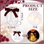 6 Set Christmas Mason Jars Centerpieces Table Decorations - Image 2
