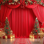 20ft x 10ft Red Backdrop Curtain for Parties Red Wrinkle Free Backdrop Drapes Panels for Wedding Baby Shower Birthday Photo Photography Christmas Polyester Fabric Background Decoration - Image 4