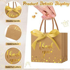 Jetec 45 Pcs Mini Thank You Gift Bag with Handle, Kraft Paper Color/gold - Image 4