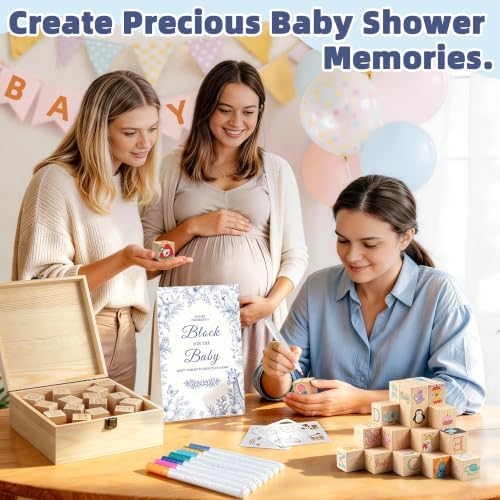 wookidel 118PCS Baby Shower Games Kit, Baby Blocks for Baby Shower - Image 5