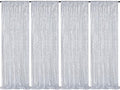 2FTx8FT Silver Glitter Sequin Curtain for Party Photography Backgrounds by QueenDream