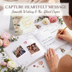 Wedding Guest Book and Vow Book Set Pink Roses Photo Photo - Image 3