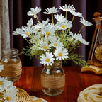 43 Pcs/ 6 Set Daisy Mason Jar Table Centerpiece Mason Jar Vases - Image 3