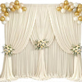 10ft x 15ft Beige Backdrop Curtains, 2 Panels 15FT Long Drapes for Backdrop by Suppromo