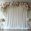 White Backdrop Curtains for Wedding Parties, 20x7FT Wrinkle Free Photo Backdrop Curtains for Wedding Birthday Party Baby Shower, Fabric Drape with Rod Pockets 5ft x 7ft, 4 Panels by Unknown