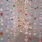 Suncalla 6 Pack 35.4ft Fake Flower LED Garland Backdrop, Fresh, Pink - Image 3