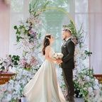 Asee'm 7.2FT Gold Metal Arch Backdrop Stand Wedding Balloon Background - Image 5