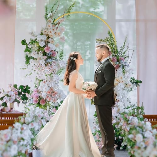 Asee'm 7.2FT Gold Metal Arch Backdrop Stand Wedding Balloon Background - Image 5