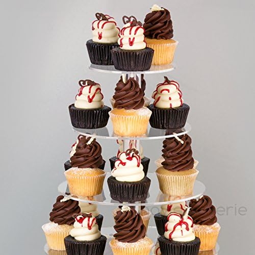 5 Tier Acrylic Cupcake Stand, Extra Thick 5mm Base, Multi Tiered Cake Stand - Image 6