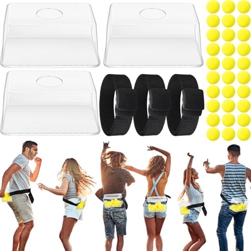 Vinsot 3 Sets Baby Shower Games Twerking Shaking Balls with Belts,Yellow by Vinsot