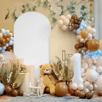 Arch Backdrop Cover Stretchy Backdrop (White+Beige, 6+6.6+7.2FT) - Image 5
