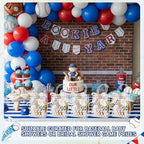 Honeydak 49 Pcs Baseball Baby Shower Prizes for Game Players 6 Sets Cheese Board Fork Knives Coasters Towel Potted Plant Thanks Card Gift Bag for a Little Slugger is on the Way Baby Shower Favors - Image 4