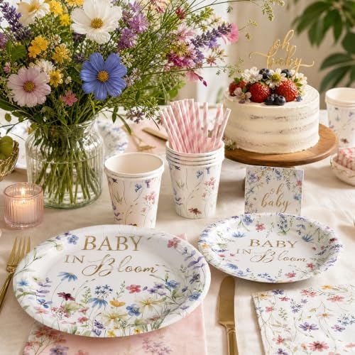 280pcs Wildflower Baby Shower Decorations,Baby in Bloom Decorations - Image 5
