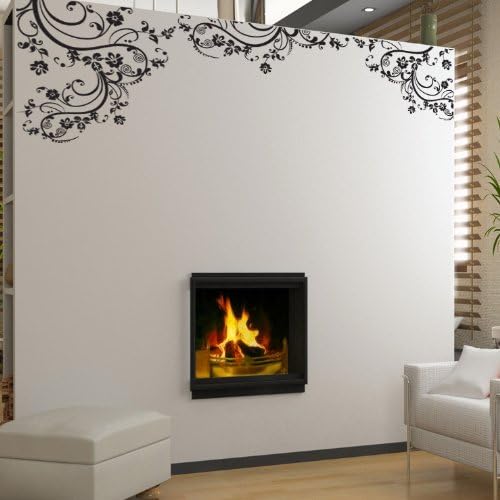 Brown Floral Décor Swirl Wall Decal Designs. Edge to Edge Wall Decal. 100in x 29in. Easy to Apply & Removable. - Image 5