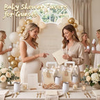 4 sets Baby Shower Prizes for Game Winners Baby Shower Favors Gifts including 12 oz Coffee Cups Notebooks Towels Pens Thank You Cards Raffia Gift Bags - Image 3