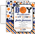 Amanda Creation Custom Baby Shower Invites Baby Boy Basketball Baby Shower Invitations 20 5x7 Custom Personalized Basketball Invites With Envelopes by AmandaCreation