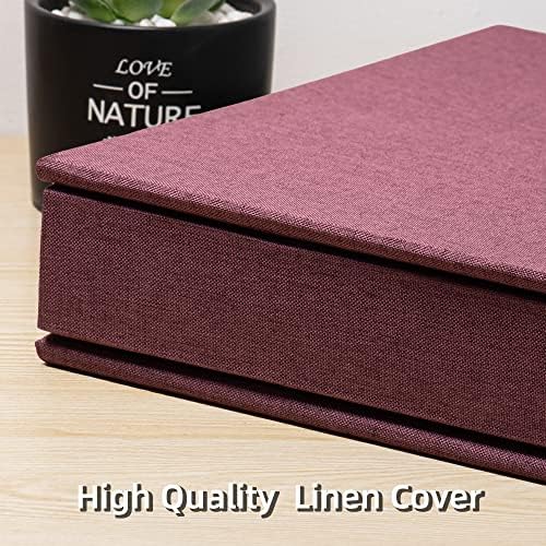 Large Photo Album Self Adhesive 4x6 5x7 3x5 8.5x11 Scrapbook Magnetic Album DIY Scrap Book Length 13 x Width 12.8 (Inches) 120 Sticky Pages Linen Cover DIY Photo Album (PurPle) - Image 5