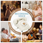 Audio Guest Book Wedding Phone,32GB Memory Customized Audio Messages, Volume Adjustable, with Message Replay Feature, Suitable for All Kinds of Party(Art Deco, Fresh-Beige) - Image 4