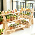 Wooden Display Stand, Tiered Cupcake Stand, 3 Tier Display Stand Riser by HamsterHouse
