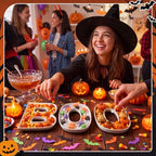 SiliFine 3 Pcs Boo Letter Charcuterie Boards Halloween Ceramics Fillable Letters Box Small White Boo Reusable Alphabet Food Serving Tray Platter for Candy Gift Halloween Party Decoration - Image 3