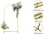 Gawicpy Wedding Arch Backdrop Stand Set Metal Arch Backdrop Stand with Wedding Arch Cover, Wedding Balloon Arch Backdrop Stand for Birthday, Baby Shower, Anniversary (Black, 5.9FT+6.6FT+7.2FT) - Image 6
