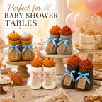 4 Sets Baby Shower Booties Table Centerpiece, Crochet Knitted Baby Booties - Image 7