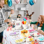 Funnymoom 452 Pcs Happy Birthday Party Decorations Supplies for 50 Guests Birthday Polka Dots Paper Plates Napkins Cups Tablecloth Cutlery for Girls Boys - Image 6