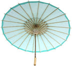 Koyal Wholesale 32-Inch Paper Parasol, 4-Pack Umbrella for Wedding, Bridesmaids, Party Favors, Summer Sun Shade (4, Diamond Blue) - Image 6