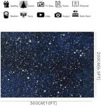 Starry Night Backdrop Stars Background Night Sky Space Backdrop 10x6.5ft - Image 6