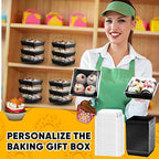 Sabary 100 Pack Charcuterie Boxes with Clear Lids 5 Inch Cookie Box, Black - Image 4