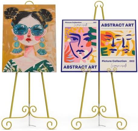 2-Pack Easel Stand for Signs, 46" H Wedding Poster Stands. by Unknown