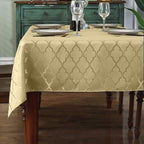 SASTYBALE Autumn Gold Champagne Jacquard Tablecloth 60"x102" Rectangle by SASTYBALE