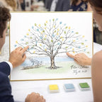 Thumbprint Tree Guestbook Alternative Guest Book with Sailboats for Weddings, Birthdays, Retirement - Image 3
