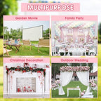 Wedding Arch,7 x 6 FT Metal Arch Backdrop Stand with Support Feet Base,Square Arched Frame for Birthday Party Ceremony Event Balloon Arches Decoration - Image 5
