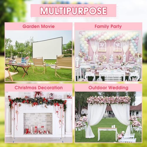 Wedding Arch,7 x 6 FT Metal Arch Backdrop Stand with Support Feet Base,Square Arched Frame for Birthday Party Ceremony Event Balloon Arches Decoration - Image 5