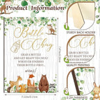 Trelaco 12 Pcs Woodland Animal Baby Shower Game Bottle Chug Wooden Sign Set - Image 4