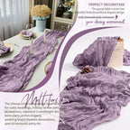 20 Pack Purple Cheesecloth Table Runner Wedding Birthday Table Decor - Image 6
