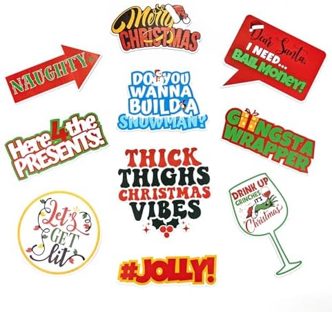 (Christmas) Elevate Your Photo Booth Experience with Our Durable & Waterproof Pack of Signs-Perfect for Weddings, Birthdays, and Photo Booth Businesses - PVC Foamboard Photo Props by BlacklightKreationz