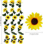 Uieke 12PCS Artificial Sunflower Garland, 7.5ft/Strand Silk Sunflowers Hanging Vines Flowers with Green Leaves for Room Kitchen Garden Birthday Wedding Baby Shower Party Table Decor Large - Image 4