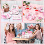 Dandat 350 Pcs Baby Shower Set, Elephant, Pink - Image 4