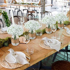 43 Pcs/ 6 Set Babybreath Mason Jar Table Centerpiece Mason Jar Vases - Image 4