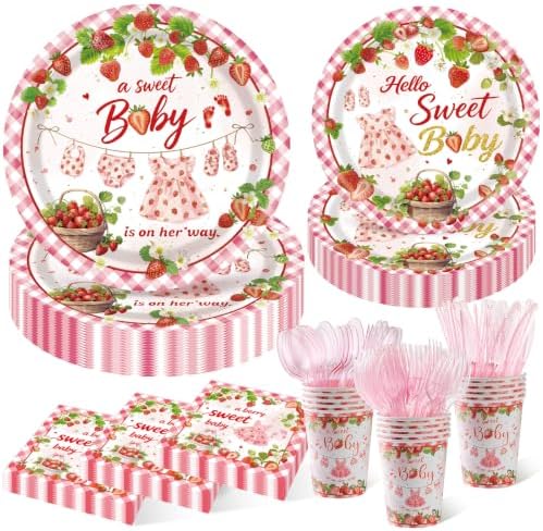 350PCS Strawberry Baby Shower Decorations for 50 Guests by Unknown