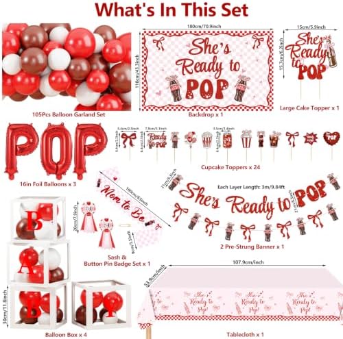 144Pcs Ready to Pop Baby Shower Decorations Balloon Arch Set - Image 2