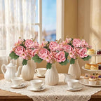 6 Bundles Peonies Artificial Flowers & Pack of 4 Baby Shower Centerpieces for Tables - Image 6