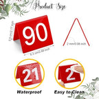 Tuanse 100 Pcs Acrylic Table Numbers 1-100 Table Tent Cards 2.5x2x1.6 Inch - Image 2