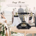 Wedding Phone Guest Book,Audio Guestbook,Vintage Wedding Guestbook Alternative,Audio Phone Guest Book for Wedding Baby Shower Retirement Graduation Birthday Party & More! (Black) - Image 4