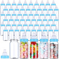 60 Pcs 4.5 Inch Baby Mini Milk Bottle Baby Shower Favor Fillable Feeding Bottle Candy Box Small Plastic Candy Container DIY Gift for Boy Girl Newborn Baptism Party Decor (Blue) by PINKXHY