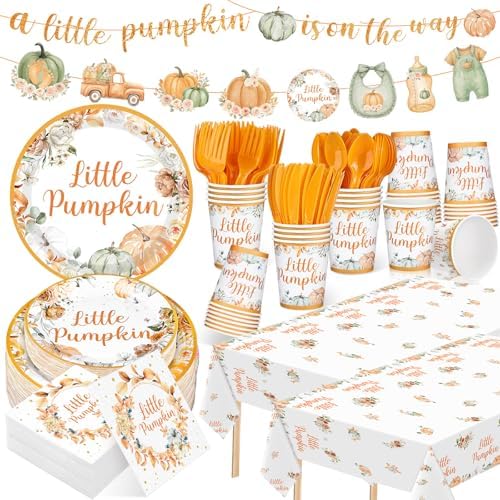 405 Pcs Little Pumpkin Baby Shower Party Decorations by Yiyiring